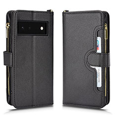 Custodia Portafoglio In Pelle Cover con Supporto BY2 per Google Pixel 6 5G Nero