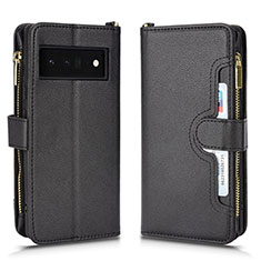 Custodia Portafoglio In Pelle Cover con Supporto BY2 per Google Pixel 6 Pro 5G Nero