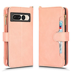 Custodia Portafoglio In Pelle Cover con Supporto BY2 per Google Pixel 7 Pro 5G Oro Rosa