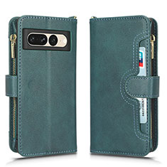 Custodia Portafoglio In Pelle Cover con Supporto BY2 per Google Pixel 7 Pro 5G Verde