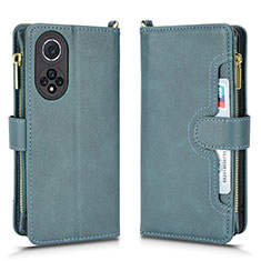 Custodia Portafoglio In Pelle Cover con Supporto BY2 per Huawei Nova 9 Verde