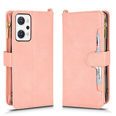 Custodia Portafoglio In Pelle Cover con Supporto BY2 per Oppo Reno7 A Oro Rosa