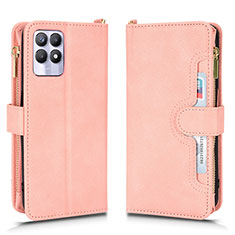 Custodia Portafoglio In Pelle Cover con Supporto BY2 per Realme 8i Oro Rosa