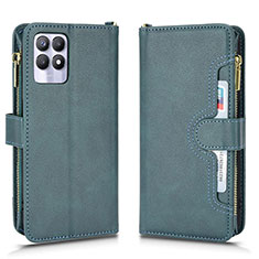 Custodia Portafoglio In Pelle Cover con Supporto BY2 per Realme 8i Verde