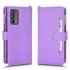 Custodia Portafoglio In Pelle Cover con Supporto BY2 per Realme GT Master 5G Viola