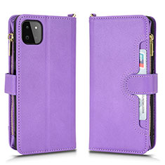 Custodia Portafoglio In Pelle Cover con Supporto BY2 per Samsung Galaxy A22 5G Viola