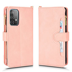 Custodia Portafoglio In Pelle Cover con Supporto BY2 per Samsung Galaxy A52 4G Oro Rosa