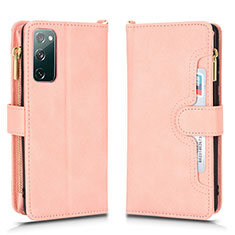 Custodia Portafoglio In Pelle Cover con Supporto BY2 per Samsung Galaxy S20 Lite 5G Oro Rosa