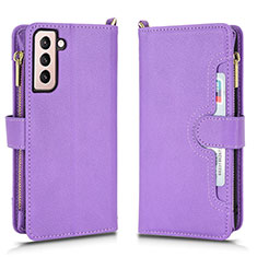 Custodia Portafoglio In Pelle Cover con Supporto BY2 per Samsung Galaxy S24 Plus 5G Viola