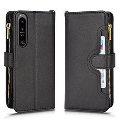 Custodia Portafoglio In Pelle Cover con Supporto BY2 per Sony Xperia 1 IV SO-51C Nero