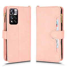 Custodia Portafoglio In Pelle Cover con Supporto BY2 per Xiaomi Mi 11i 5G (2022) Oro Rosa