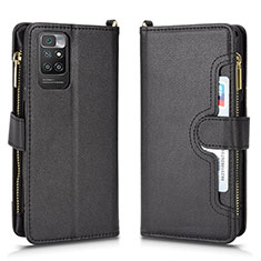 Custodia Portafoglio In Pelle Cover con Supporto BY2 per Xiaomi Redmi 10 (2022) Nero