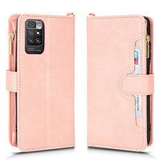 Custodia Portafoglio In Pelle Cover con Supporto BY2 per Xiaomi Redmi 10 (2022) Oro Rosa