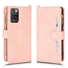 Custodia Portafoglio In Pelle Cover con Supporto BY2 per Xiaomi Redmi 10 4G Oro Rosa