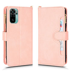 Custodia Portafoglio In Pelle Cover con Supporto BY2 per Xiaomi Redmi Note 10 4G Oro Rosa