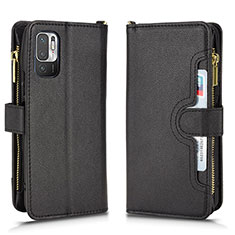 Custodia Portafoglio In Pelle Cover con Supporto BY2 per Xiaomi Redmi Note 10 JE 5G Nero