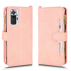Custodia Portafoglio In Pelle Cover con Supporto BY2 per Xiaomi Redmi Note 10 Pro 4G Oro Rosa