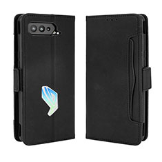 Custodia Portafoglio In Pelle Cover con Supporto BY3 per Asus ROG Phone 5 Ultimate Nero