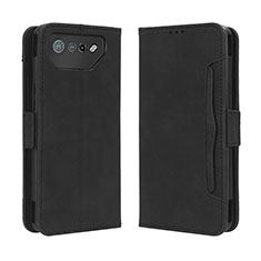 Custodia Portafoglio In Pelle Cover con Supporto BY3 per Asus ROG Phone 7 Pro Nero