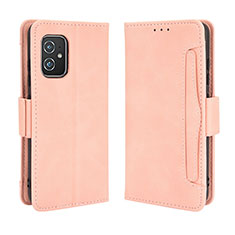 Custodia Portafoglio In Pelle Cover con Supporto BY3 per Asus Zenfone 8 ZS590KS Rosa