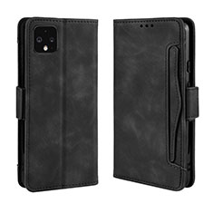 Custodia Portafoglio In Pelle Cover con Supporto BY3 per Google Pixel 4 Nero