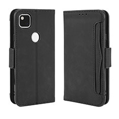 Custodia Portafoglio In Pelle Cover con Supporto BY3 per Google Pixel 4a Nero