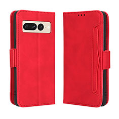 Custodia Portafoglio In Pelle Cover con Supporto BY3 per Google Pixel 7 Pro 5G Rosso