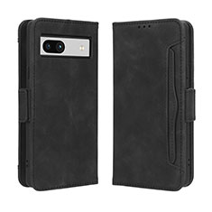 Custodia Portafoglio In Pelle Cover con Supporto BY3 per Google Pixel 7a 5G Nero