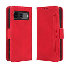 Custodia Portafoglio In Pelle Cover con Supporto BY3 per Google Pixel 8 5G Rosso