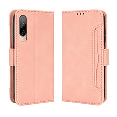 Custodia Portafoglio In Pelle Cover con Supporto BY3 per HTC Desire 22 Pro 5G Rosa