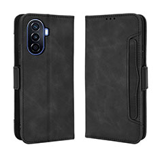 Custodia Portafoglio In Pelle Cover con Supporto BY3 per Huawei Enjoy 50 Nero