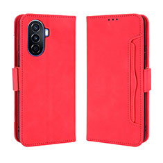 Custodia Portafoglio In Pelle Cover con Supporto BY3 per Huawei Enjoy 50 Rosso