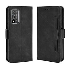 Custodia Portafoglio In Pelle Cover con Supporto BY3 per Huawei Honor 10X Lite Nero