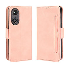 Custodia Portafoglio In Pelle Cover con Supporto BY3 per Huawei Honor 50 5G Rosa