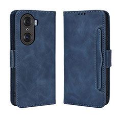 Custodia Portafoglio In Pelle Cover con Supporto BY3 per Huawei Honor 60 5G Blu