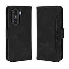 Custodia Portafoglio In Pelle Cover con Supporto BY3 per Huawei Honor 60 5G Nero