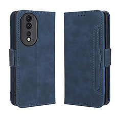 Custodia Portafoglio In Pelle Cover con Supporto BY3 per Huawei Honor 80 5G Blu