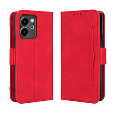 Custodia Portafoglio In Pelle Cover con Supporto BY3 per Huawei Honor 80 SE 5G Rosso