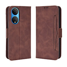 Custodia Portafoglio In Pelle Cover con Supporto BY3 per Huawei Honor X7 Marrone