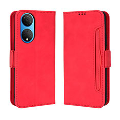 Custodia Portafoglio In Pelle Cover con Supporto BY3 per Huawei Honor X7 Rosso