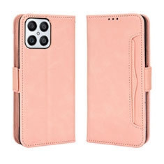 Custodia Portafoglio In Pelle Cover con Supporto BY3 per Huawei Honor X8 4G Rosa