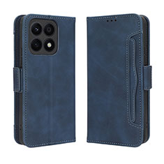 Custodia Portafoglio In Pelle Cover con Supporto BY3 per Huawei Honor X8a 4G Blu