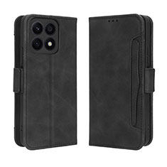 Custodia Portafoglio In Pelle Cover con Supporto BY3 per Huawei Honor X8a 4G Nero