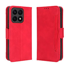 Custodia Portafoglio In Pelle Cover con Supporto BY3 per Huawei Honor X8a 4G Rosso