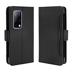 Custodia Portafoglio In Pelle Cover con Supporto BY3 per Huawei Mate X2 Nero