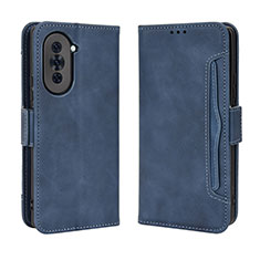 Custodia Portafoglio In Pelle Cover con Supporto BY3 per Huawei Nova 10 Blu