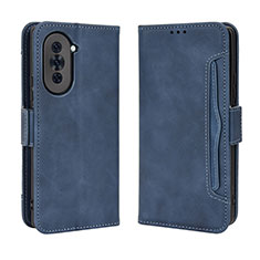 Custodia Portafoglio In Pelle Cover con Supporto BY3 per Huawei Nova 10 Pro Blu