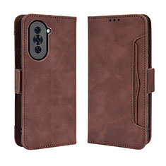 Custodia Portafoglio In Pelle Cover con Supporto BY3 per Huawei Nova 10 Pro Marrone