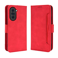 Custodia Portafoglio In Pelle Cover con Supporto BY3 per Huawei Nova 10 Rosso