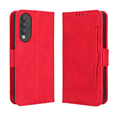 Custodia Portafoglio In Pelle Cover con Supporto BY3 per Huawei Nova 10z Rosso